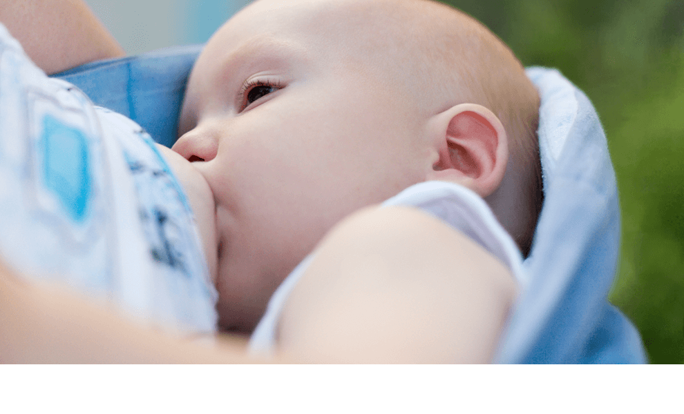 Baby nursing.